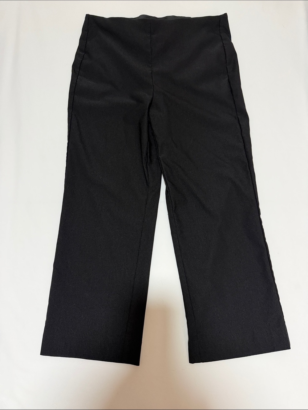 Chicos W8 Perfect Stretch Black Capri Length Dress Straight-Leg Pants